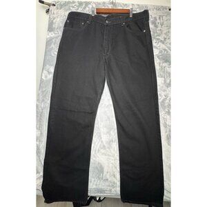 Levi's 505 Men's Black Straight Fit Jeans Size 44x34